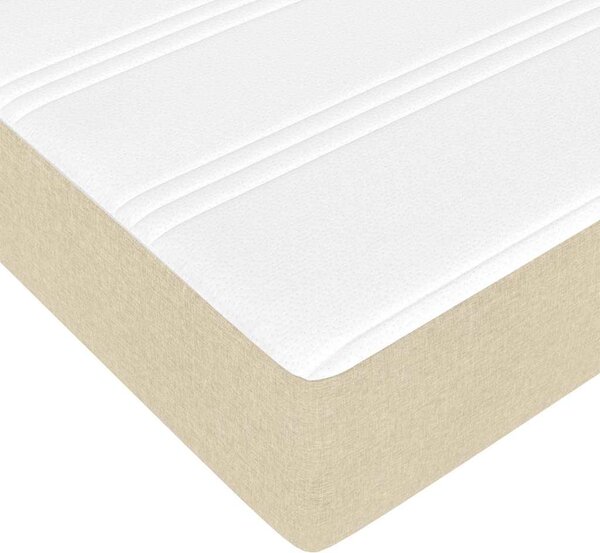 Krevet s opruga kutije Krema 120 x 190 cm tkanina - Krem / 120 x 190 cm
