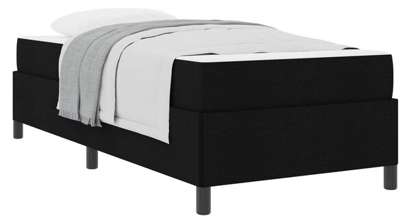 Krevet s opruga kutije Crna 90 x 200 cm tkanina - Crna / 90 x 200 cm