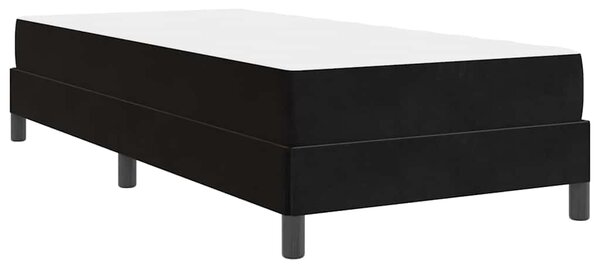 Krevet s opruga kutije s madracem Crna 80 x 220 cm tkanina - Crna / 80 x 220 cm