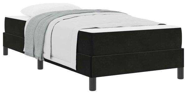 Krevet s opruga kutije s madracem Crna 80 x 220 cm tkanina - Crna / 80 x 220 cm
