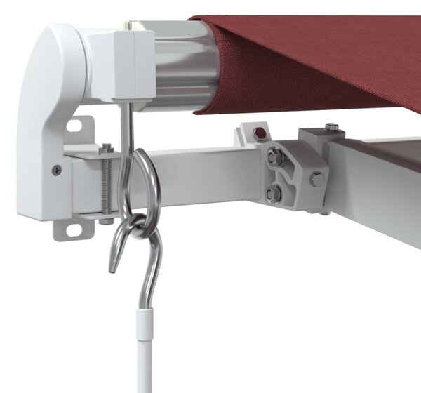 Tenda na ručno uvlačenje s LED bordo 600 x 350 cm - Crvena / 600 x 350 cm
