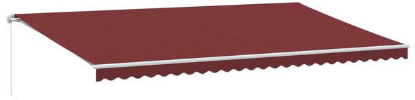Tenda na ručno uvlačenje s LED bordo 600 x 350 cm - Crvena / 600 x 350 cm