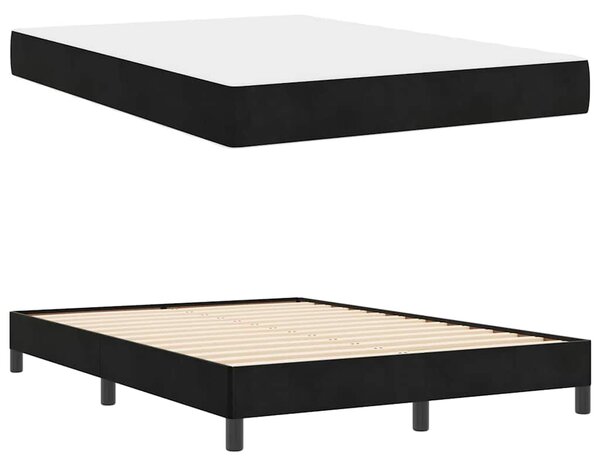 Krevet s opruga kutije s madracem Crna 160 x 210 cm tkanina - Crna / 160 x 210 cm