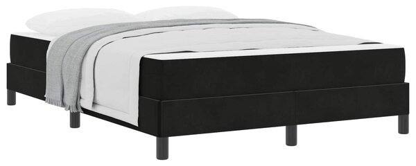 Krevet s opruga kutije s madracem Crna 160 x 210 cm tkanina - Crna / 160 x 210 cm
