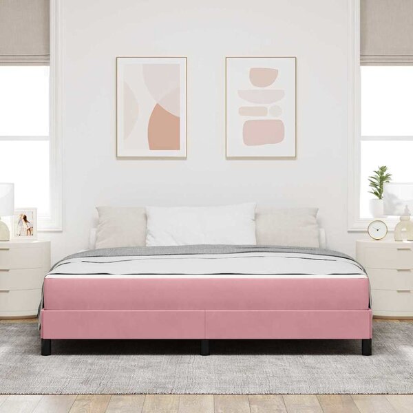 Krevet s opruga kutije Ružičasta 180 x 200 cm tkanina - Ružičasta / 180 x 200 cm