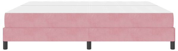 Krevet s opruga kutije Ružičasta 200 x 200 cm tkanina - Ružičasta / 200 x 200 cm