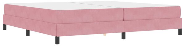 Krevet s opruga kutije Ružičasta 200 x 200 cm tkanina - Ružičasta / 200 x 200 cm