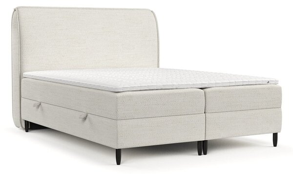 Krem boxspring krevet s prostorom za pohranu 160x200 cm Melba – Maison de Rêve