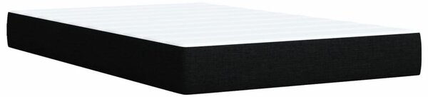 Krevet s oprugama i madracem crni 90x200 cm od tkanine - Crna / 90 x 200 cm