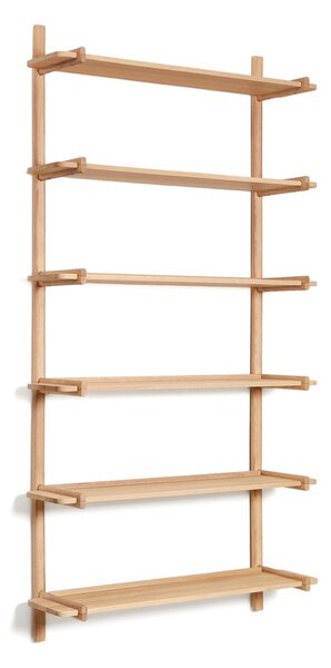 Modularni sustav polica od punog hrasta u prirodnoj boji 110x202 cm Sitra – Kave Home