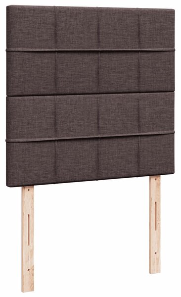 Krevet s oprugama i madracem tamnosmeđi 90 x 200 cm od tkanine - Smeđa / 90 x 200 cm