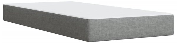 Okvir kreveta s oprugama i madrac svjetlosivi 90x200cm tkanina - Siva / 90 x 200 cm
