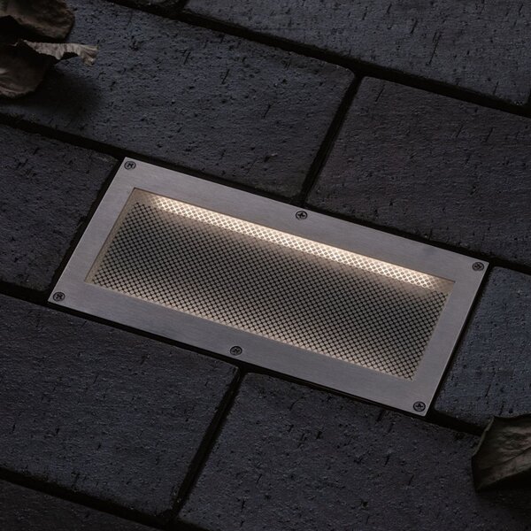 Paulmann Brick LED ugradbena podna svjetiljka, 10x20 cm, Sivo, Metal, Četvrtasta ugradna svjetla