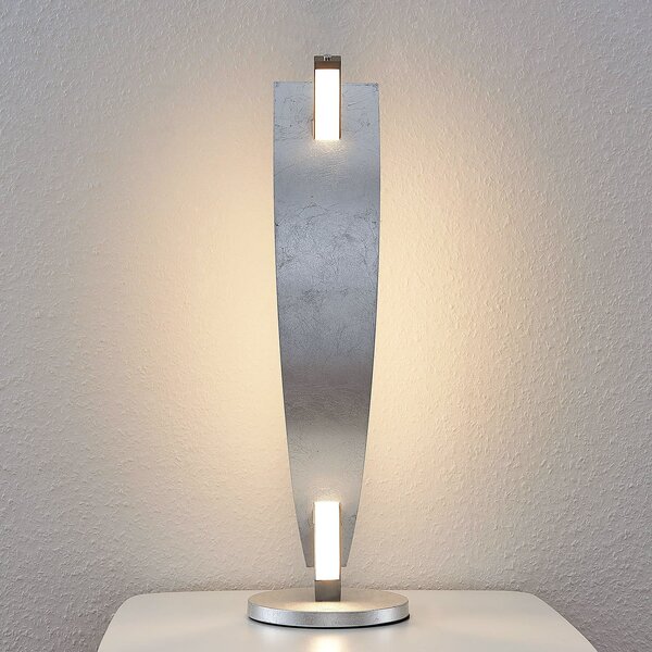 Lucande LED stolna lampa Marija, srebrna, prigušiva, 62 cm, prigušiva, Metalik, Dnevni boravak/blagovaonica, Metal