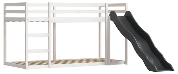Krevet na kat s toboganom i zavjesama plavi 90 x 200 cm - Plava / 90 x 200 cm