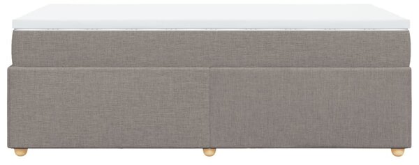 Krevet s oprugama i madracem smeđesivi 90x200 cm od tkanine - Tupe / 90 x 200 cm