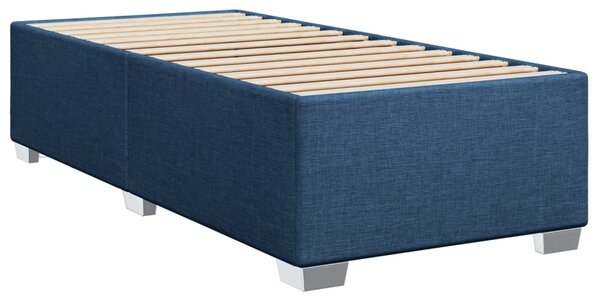 Krevet s oprugama i madracem plavi 90 x 190 cm od tkanine - Plava / 90 x 190 cm