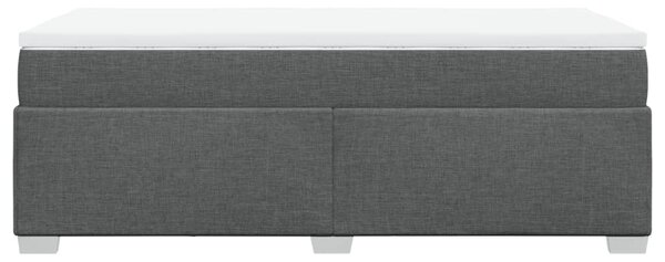 Krevet s oprugama i madracem tamnosivi 90x200 cm od tkanine - Siva / 90 x 200 cm