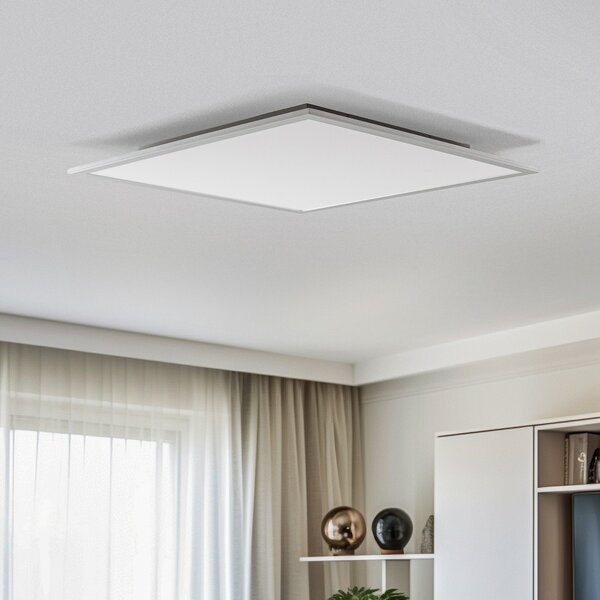 Lindby LED panel Livel, 4000K, 62 cm x cm, srebrna, metal, Metalik, Kuhinja, Plastika