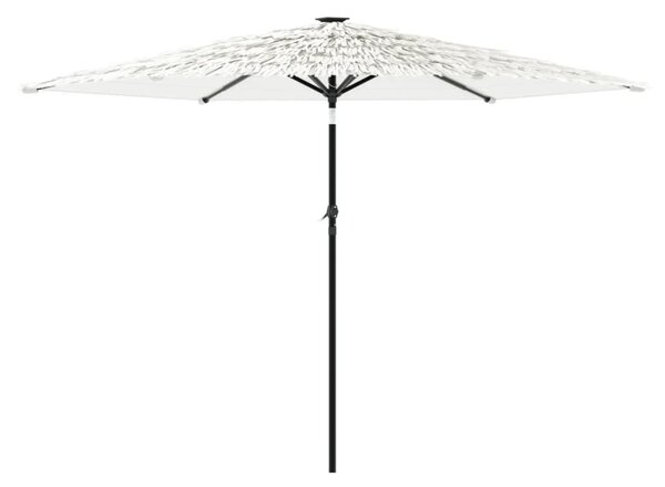 Vrtni suncobran s čeličnom šipkom bijeli 288x288x225 cm - Bijela / 288 x 288 x 225 cm