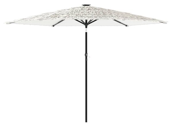 Vrtni suncobran s čeličnom šipkom bijeli 288x288x225 cm - Bijela / 288 x 288 x 225 cm