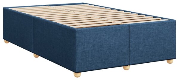 Krevet s oprugama i madracem plavi 120 x 200 cm od tkanine - Plava / 120 x 200 cm