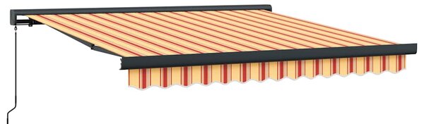 Tenda na uvlačenje žuto-bijela 3 x 2,5 m od tkanine i aluminija - Žuta / 3 x 2.5 m