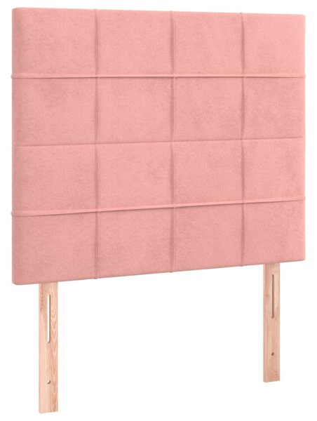 Box spring krevet s madracem ružičasti 120 x 200 cm baršunasti - Ružičasta / 120 x 200 cm