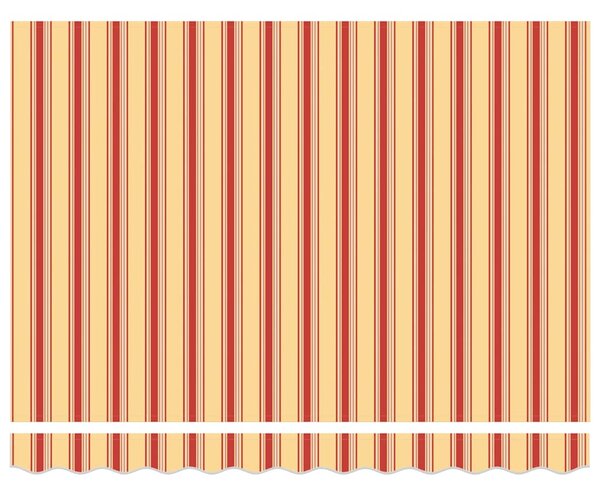 Tenda na uvlačenje žuto-bijela 3 x 2,5 m od tkanine i aluminija - Žuta / 3 x 2.5 m