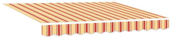 Tenda na uvlačenje žuto-bijela 3 x 2,5 m od tkanine i aluminija - Žuta / 3 x 2.5 m
