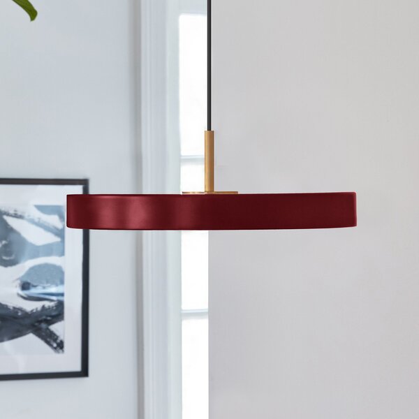 UMAGE Asteria mini viseća lampa mjed rubin crvena
