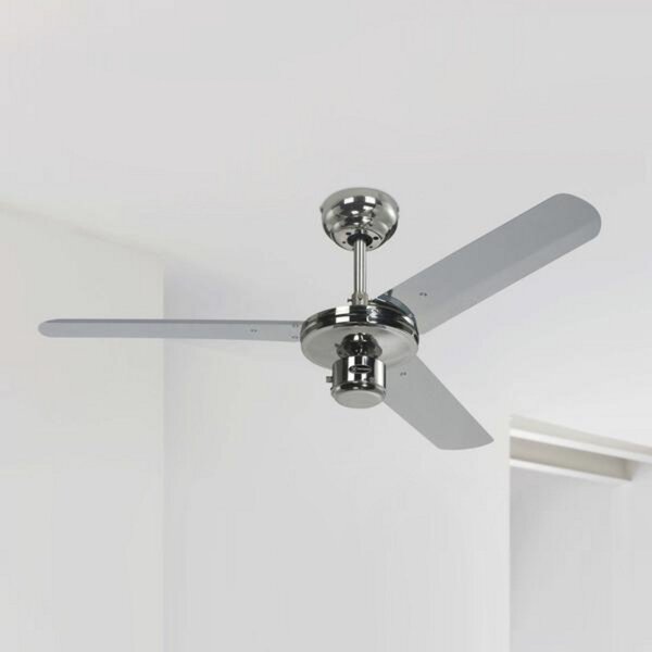 Westinghouse industrijski stropni ventilator, krom, tih, 122 cm, Sivo, Metal