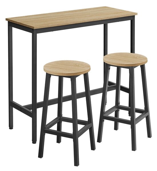 Blagovaonski set 1+2, barski stol 100x40 cm i barske stolice TAYLOR SONOMA