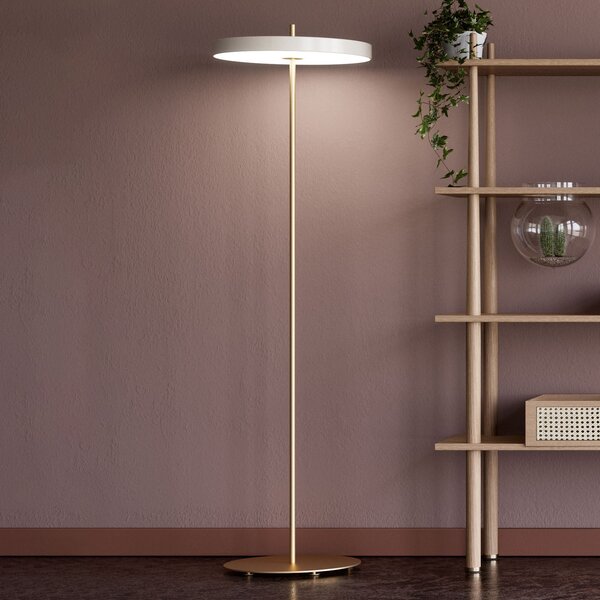 UMAGE Asteria Floor LED podna svjetiljka biserno bijela, prigušiva, Bijela, Dnevni boravak/blagovaonica, Metal