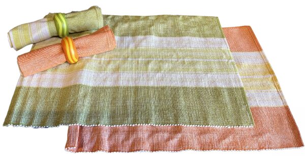 Praktični set prostirki 32x47 cm sa salvetom 40x40 cm FOOD Boja: Narančasta