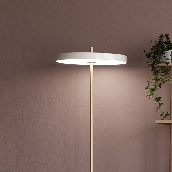 UMAGE Asteria Floor LED podna svjetiljka biserno bijela, prigušiva, Bijela, Dnevni boravak/blagovaonica, Metal