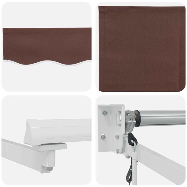 Tenda na automatsko uvlačenje smeđa 500 x 300 cm - Smeđa / 5 x 3 m