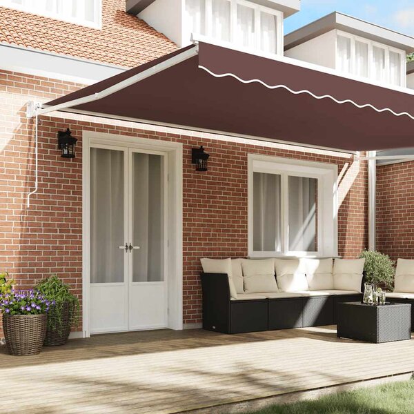 Tenda na automatsko uvlačenje smeđa 500 x 300 cm - Smeđa / 5 x 3 m
