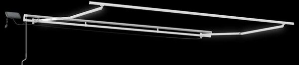 Tenda na ručno uvlačenje s LED antracit i bijela 450 x 300 cm - Antracitno siva / 450 x 300 cm