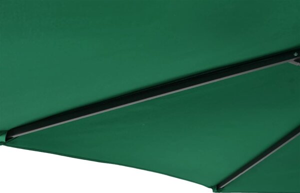 Vrtni suncobran s čeličnom šipkom zeleni 225 x 225 x 212 cm - Zelena / N/A