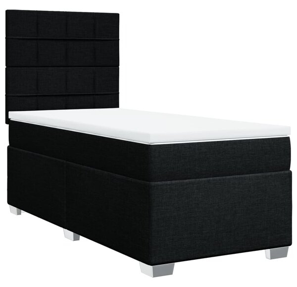 Box spring krevet s madracem crni 80 x 200 cm od tkanine - Crna / 80 x 200 cm