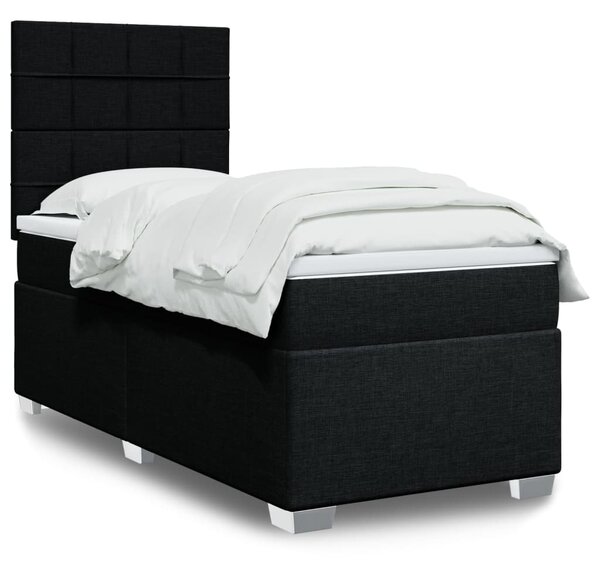 Box spring krevet s madracem crni 80 x 200 cm od tkanine - Crna / 80 x 200 cm