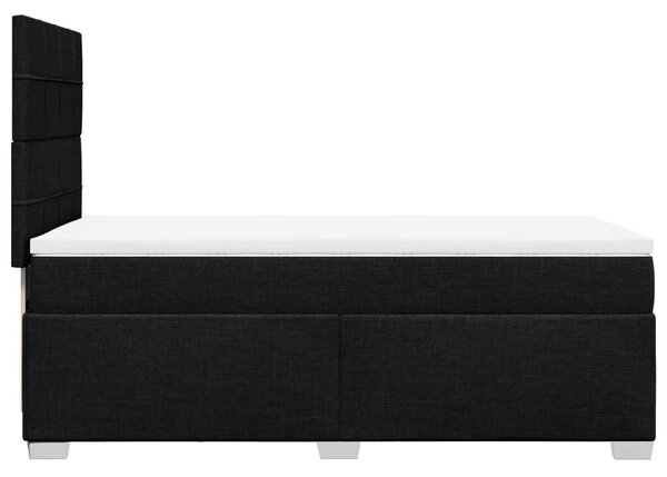 Box spring krevet s madracem crni 80 x 200 cm od tkanine - Crna / 80 x 200 cm