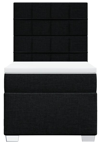 Box spring krevet s madracem crni 80 x 200 cm od tkanine - Crna / 80 x 200 cm