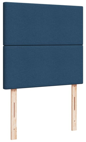 Krevet s oprugama i madracem plavi 80x200 cm od tkanine - Plava / 80 x 200 cm