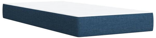 Krevet s oprugama i madracem plavi 80x200 cm od tkanine - Plava / 80 x 200 cm