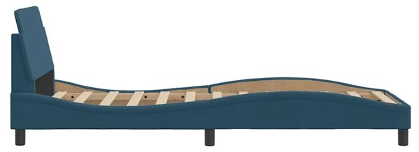 Okvir kreveta s uzglavljem Dover plavi 80 x 200 cm baršunasti - Plava / 80 x 200 cm