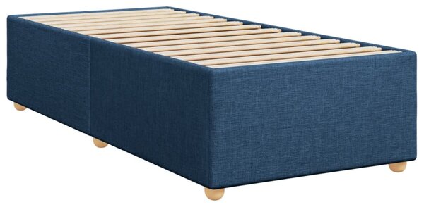 Krevet s oprugama i madracem plavi 80x200 cm od tkanine - Plava / 80 x 200 cm