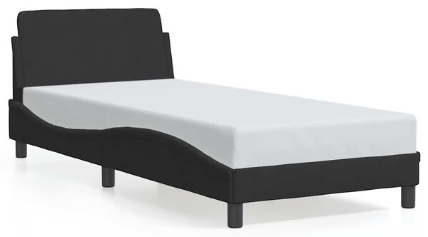 Okvir kreveta s uzglavljem Dover crni 80x200cm baršunasti - Crna / 80 x 200 cm