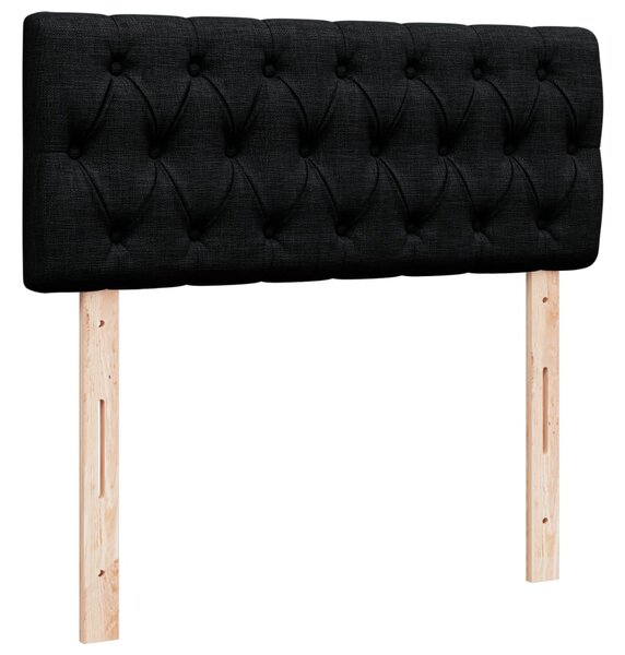 Krevet s oprugama i madracem crni 120 x 200cm od tkanine - Crna / 120 x 200 cm